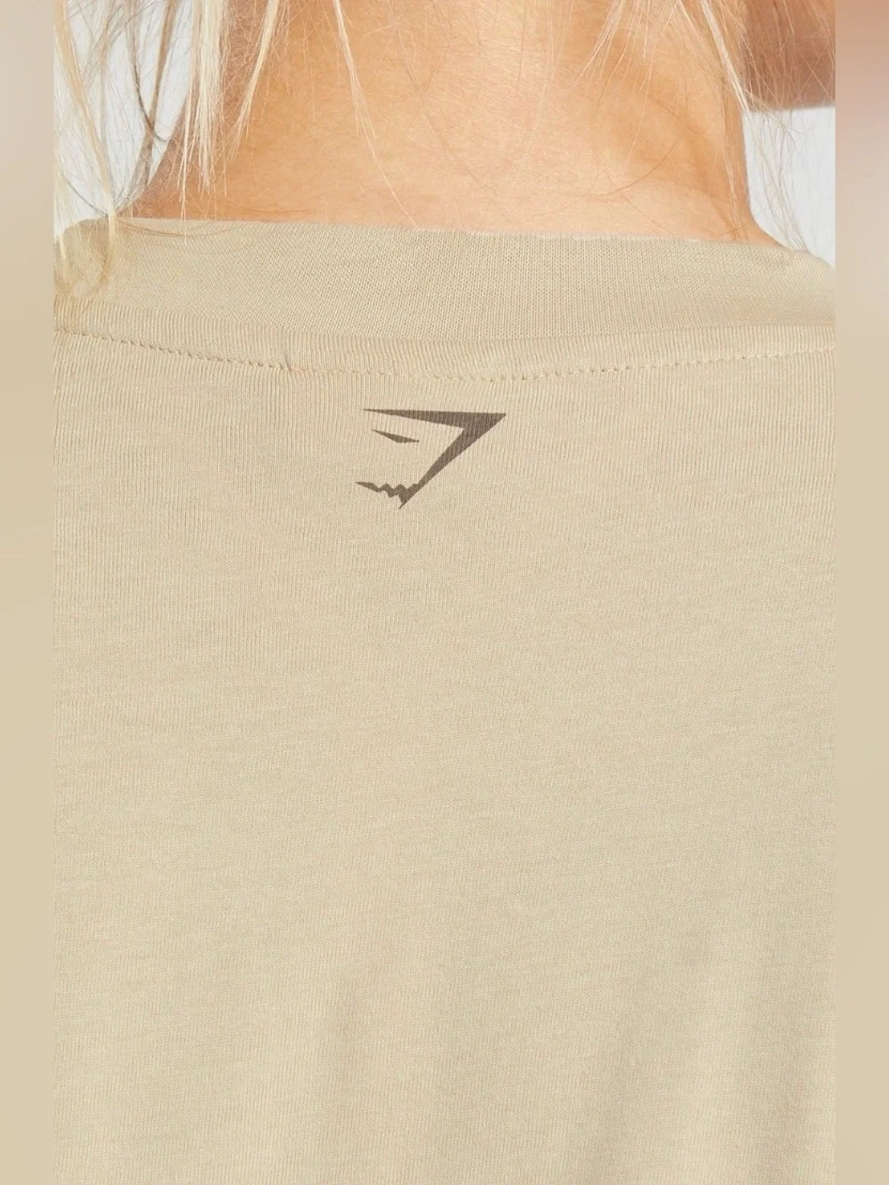 GYMSHARK Women’s XL Minimal Oversized T-Shirt Lifting Club Tan - Picture 6 of 14